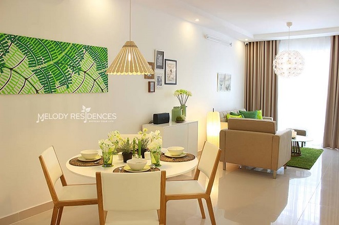 Giá cho thuê căn hộ chung cư Melody Residence Quận Tân Phú hiện tại