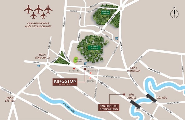 Vị trí địa lý của dự án chung cư Kingston Residence